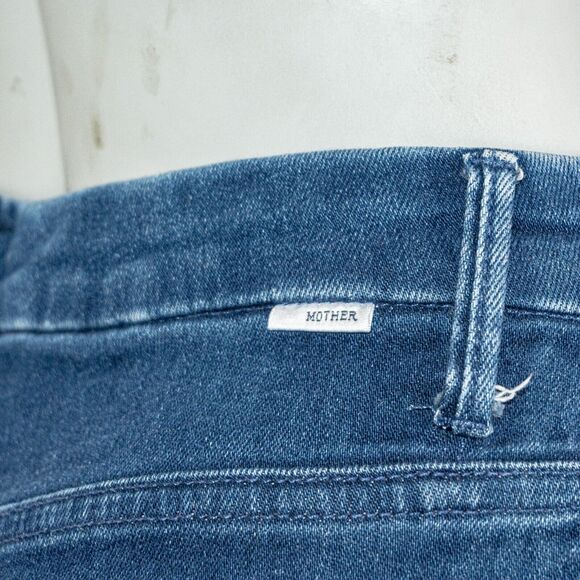 MOTHER Denim $248 High Rise Looker Ankle Jeans Blue Neither Here Nor there 25 - Picture 13 of 14